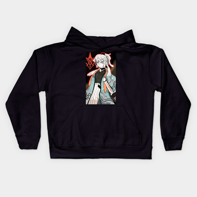 Yui Shousetsu Kids Hoodie by wisdomeel